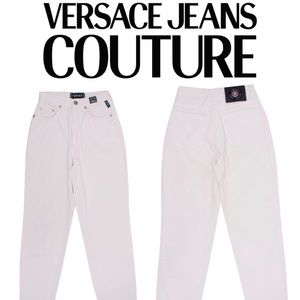 Versace jean couture white high rise jeans 💕